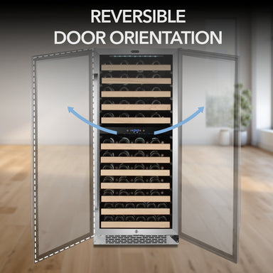 Whynter BWR-0922DZ 92 Bottle Built-In Dual Zone Stainless Steel Wine Refrigerator with Reversible Door