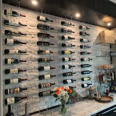 Floating Glass Wine Rack
