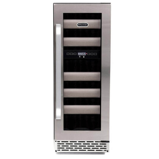 17 Bottle Dual Zone Wine Refrigerator, 12" Built-in Seamless Stainless Steel