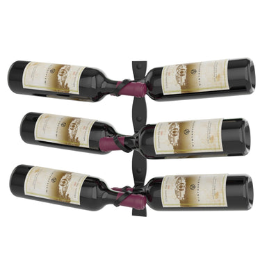 helix dual 15 wall mounted metal wine rack matte black