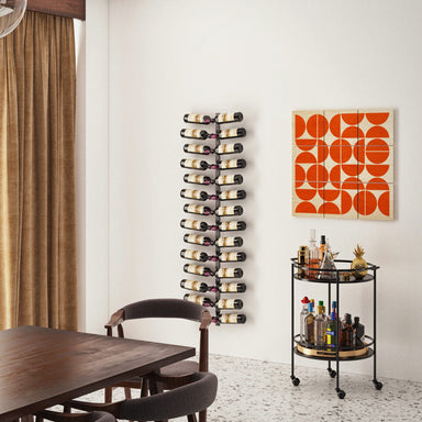 helix dual 15 wall mounted metal wine rack displayed