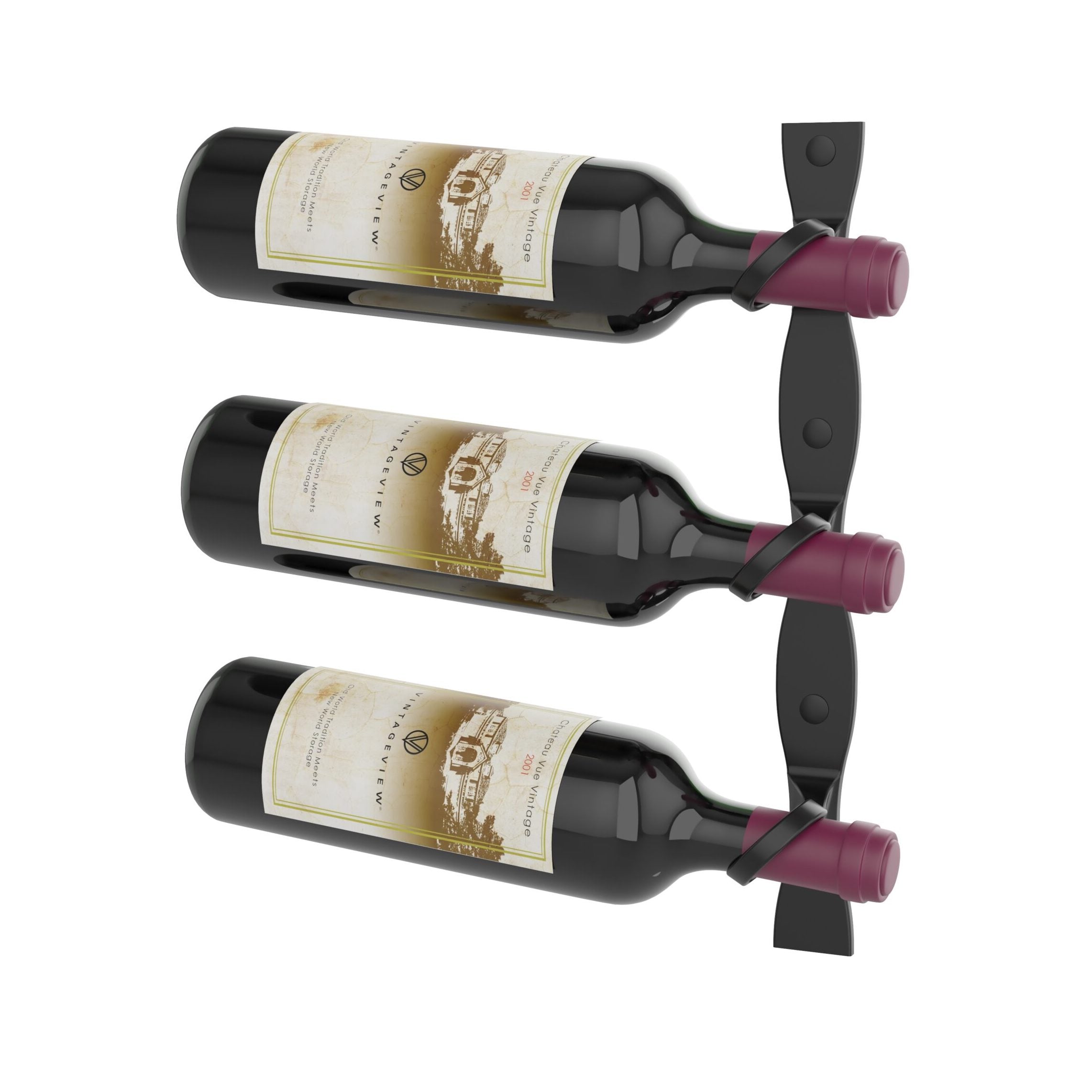 helix single 15 wall mounted metal wine rack matte black