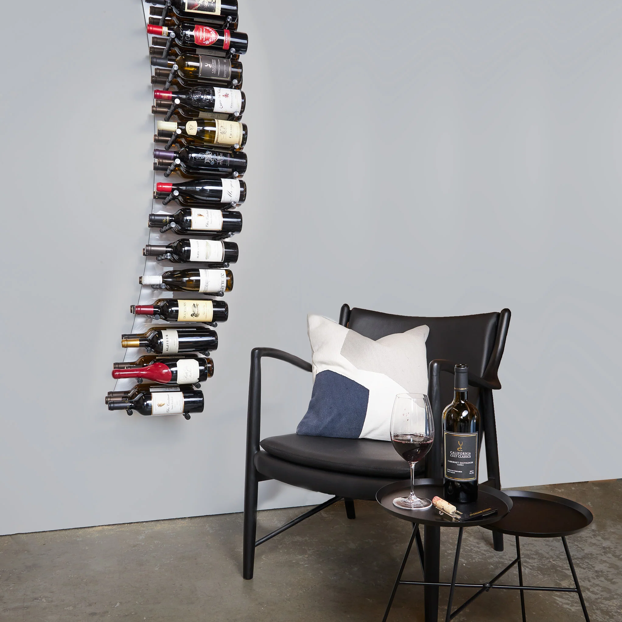 Curved Wine Display Panel and Pegs