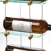 Floating Wine Rack Gold with Clear Glass