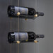 Floating Wine Rack Gold with GreyGlass