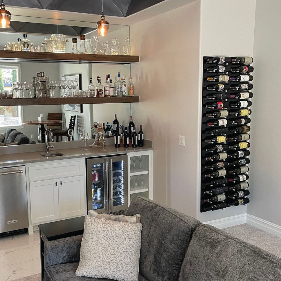 VINdustry Peg and Panel Kits Installed in Home Bar