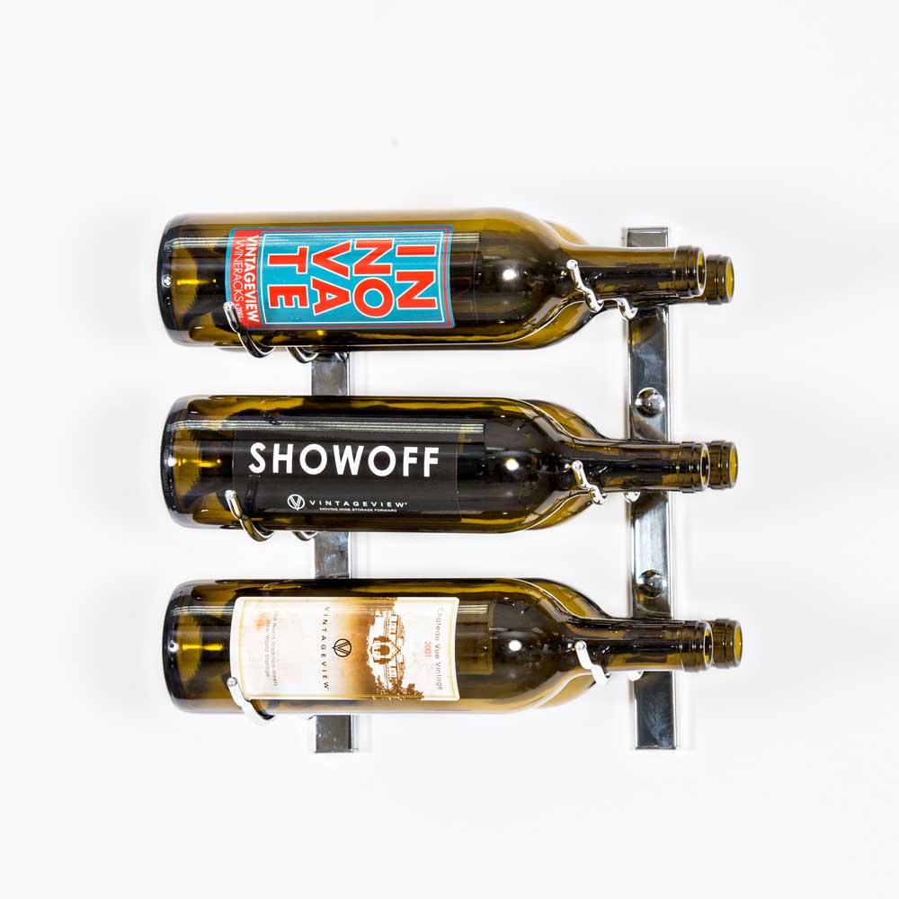 W Series Wine Rack 1 double chrome luxe