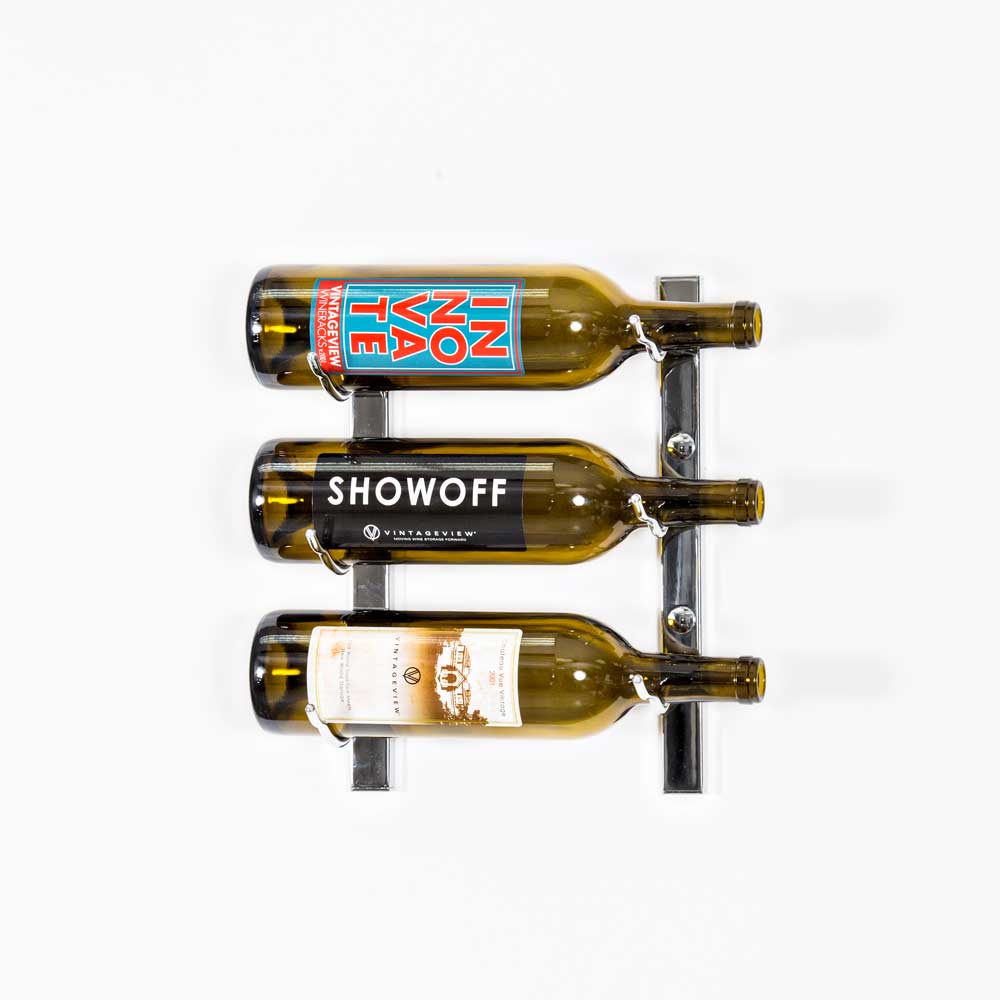 W Series Wine Rack 1 single chrome luxe