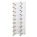 Wine Rack with Double Peg and White Panels Gold