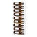 Wine Rack with Single Peg and White Panels Gold