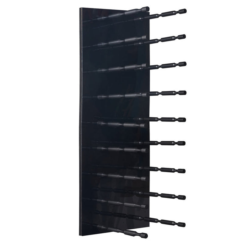 Wine Rack with Triple Peg and Panels Black