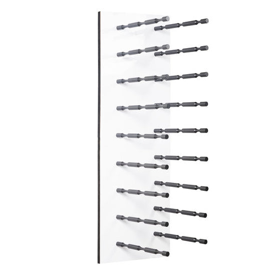 Wine Rack with Triple Peg and White Panels Black