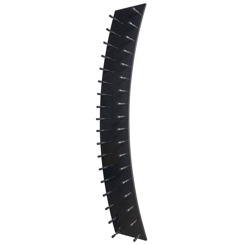 Wine Rack with Single Pegs and Panels Curved Black