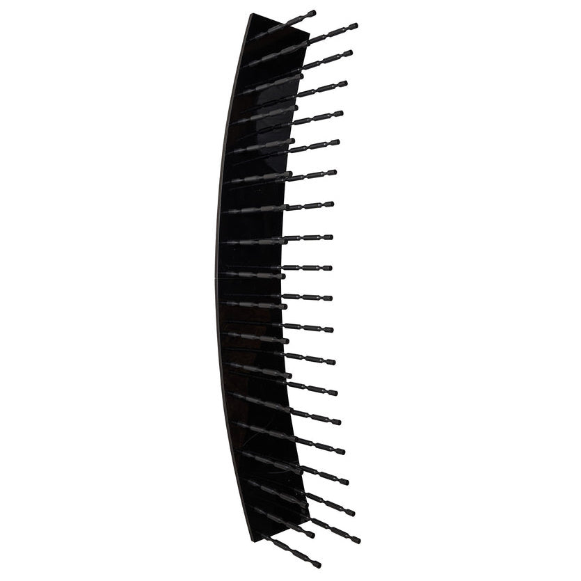 Wine Rack with Triple Pegs and Panels Curved Black