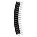 Wine Rack with Triple Pegs and Panels Curved Black Polished Aluminum