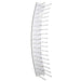 Wine Rack with Triple Pegs and Panels Curved White Polished Aluminum