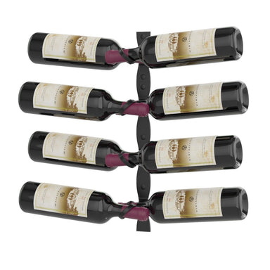 helix dual 20 wall mounted metal wine rack matte black