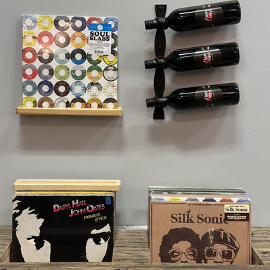 helix single 15 wall mounted metal wine rack record display