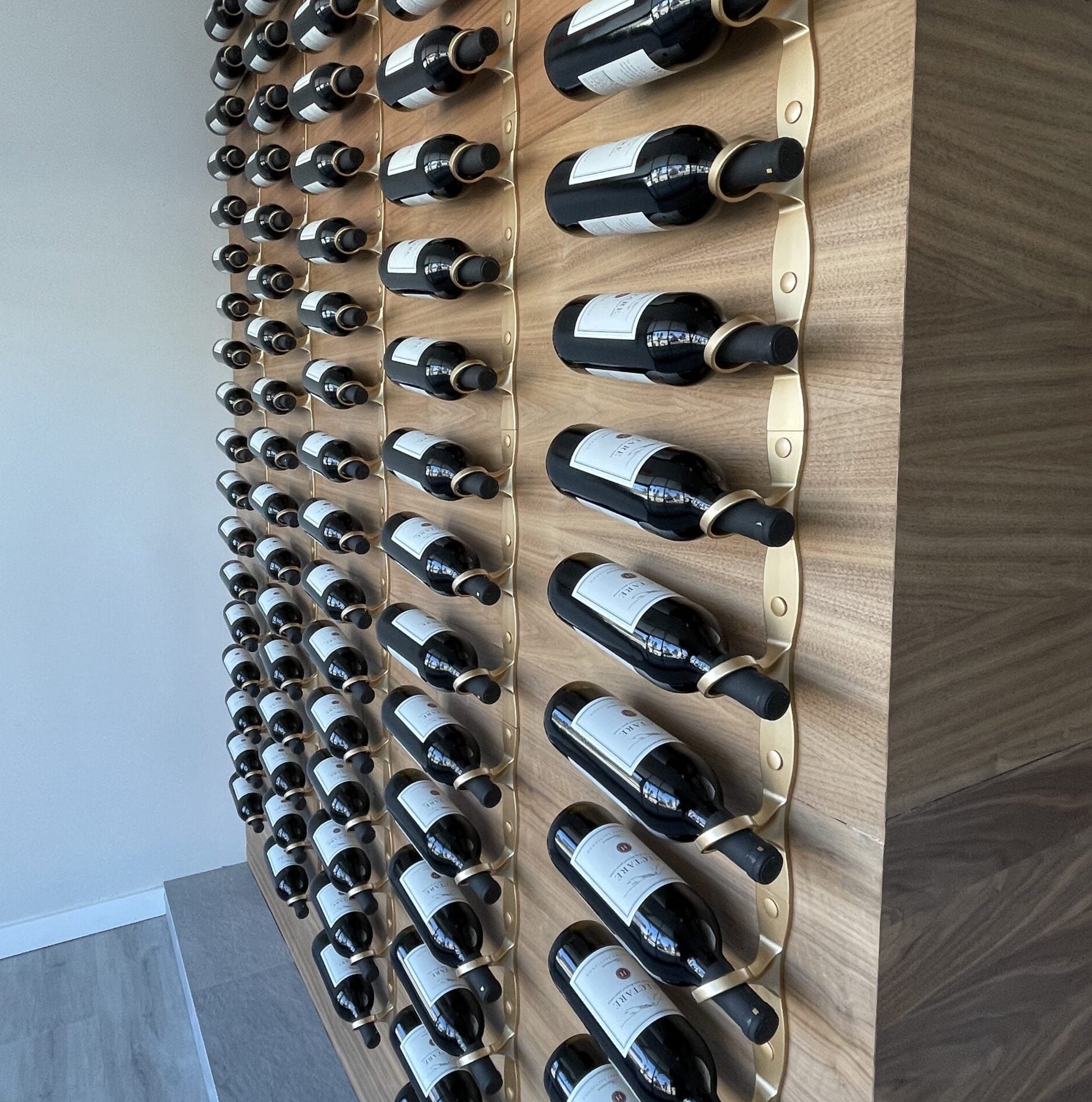 helix single 15 wall mounted metal wine rack on wall