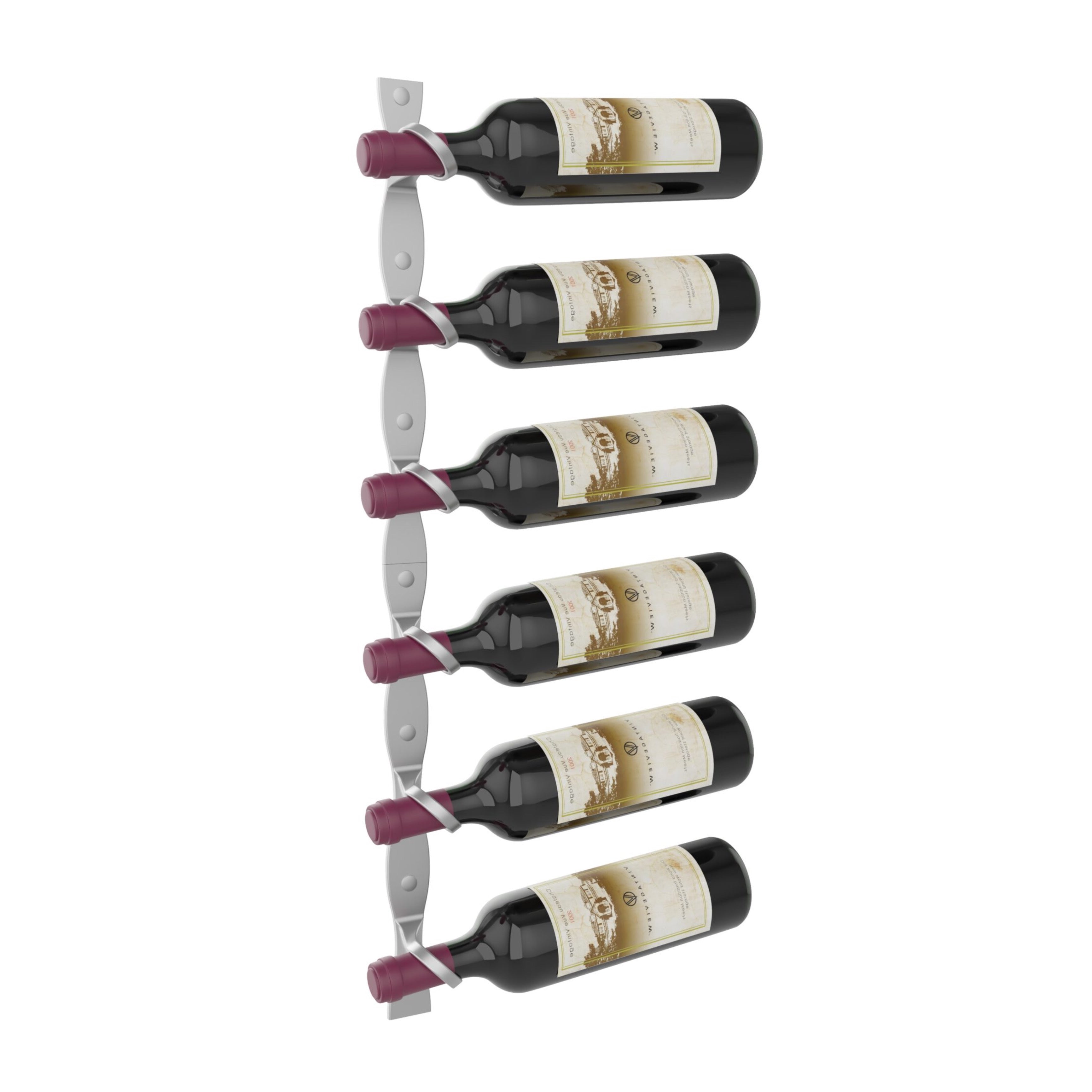helix single 30 wall mounted metal wine rack cool grey 2