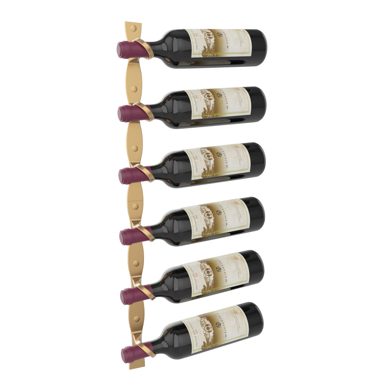 helix single 30 wall mounted metal wine rack golden bronze 2
