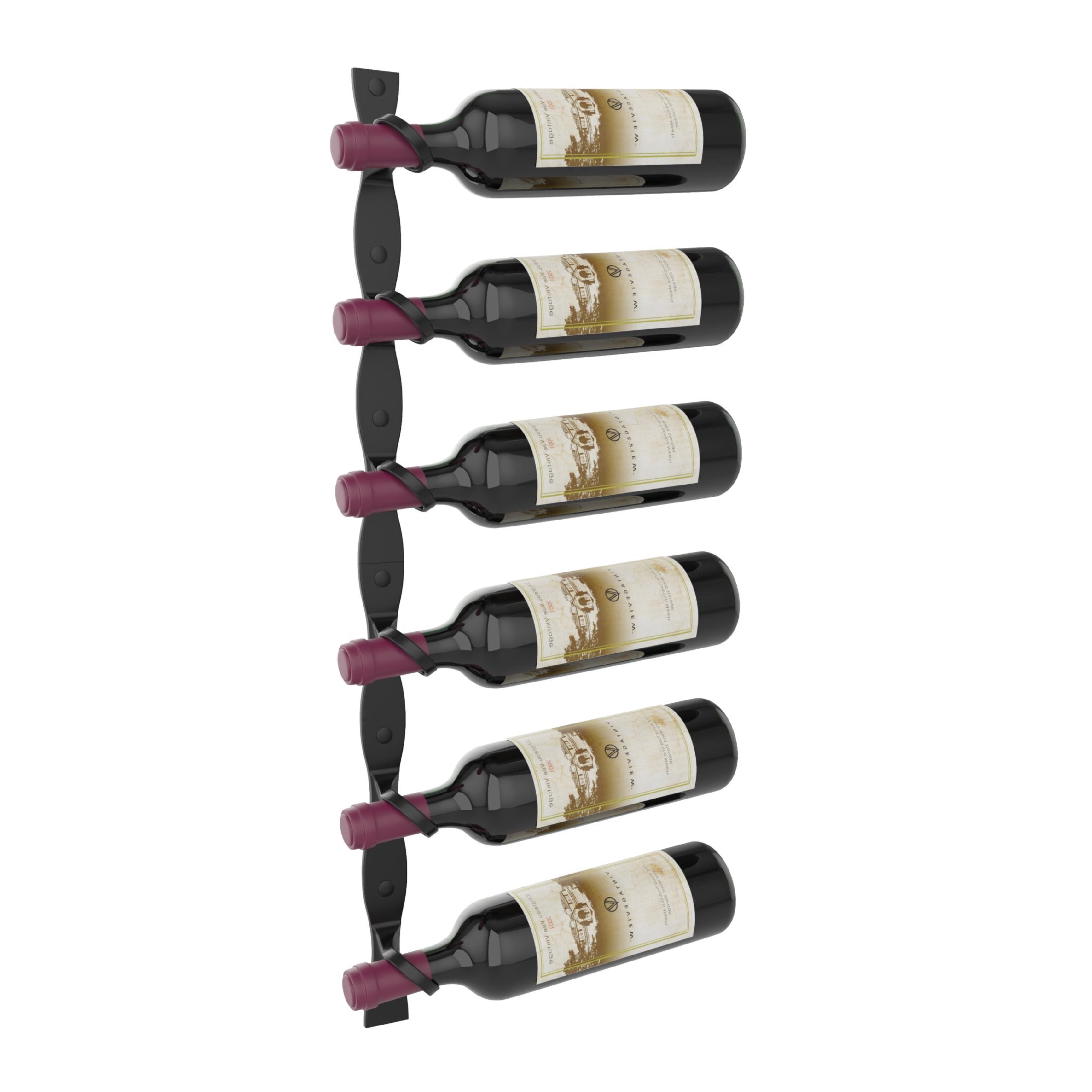 helix single 30 wall mounted metal wine rack matte black 2