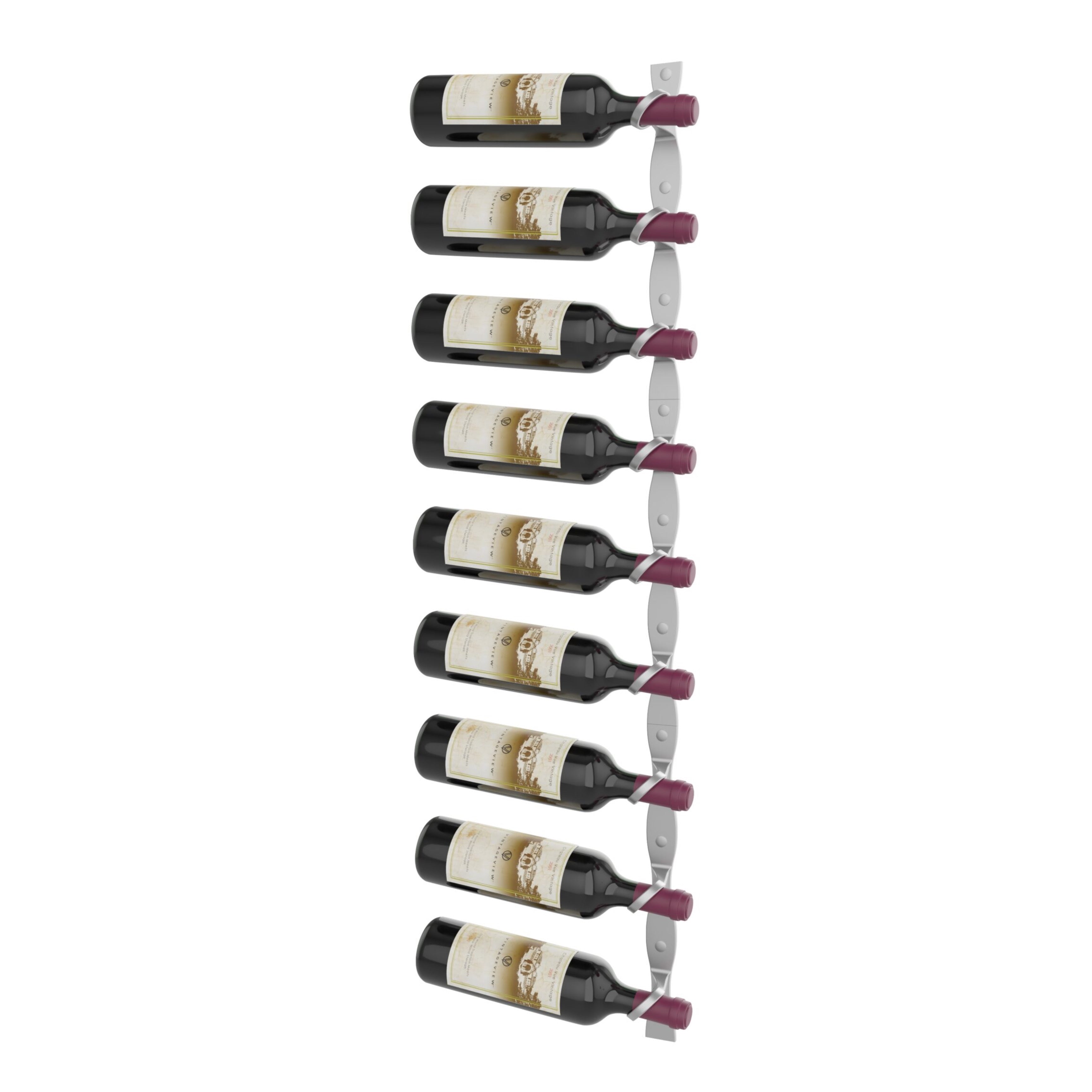 helix single 45 wall mounted metal wine rack cool grey