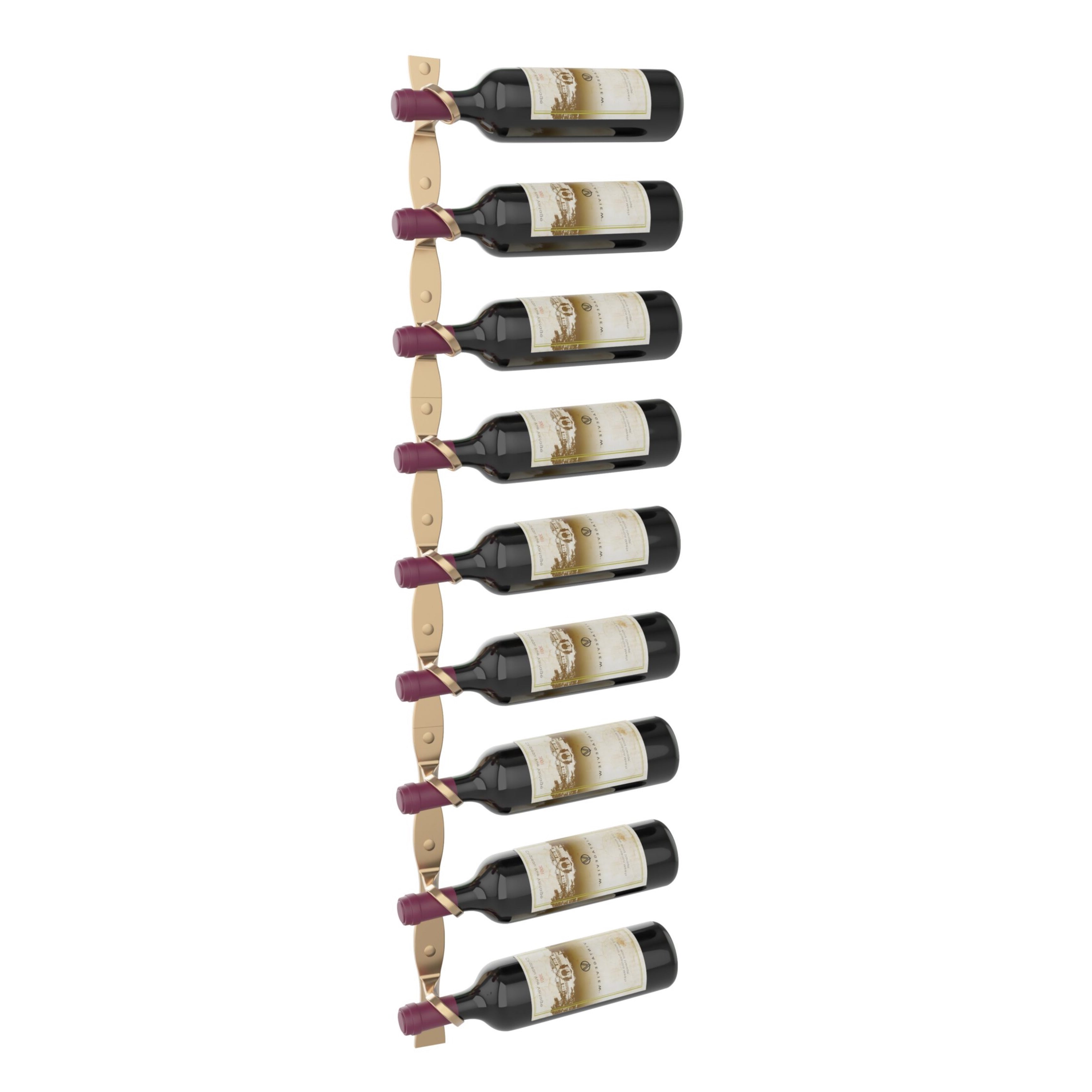 helix single 45 wall mounted metal wine rack golden bronze 2
