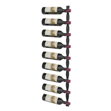 helix single 45 wall mounted metal wine rack matte black