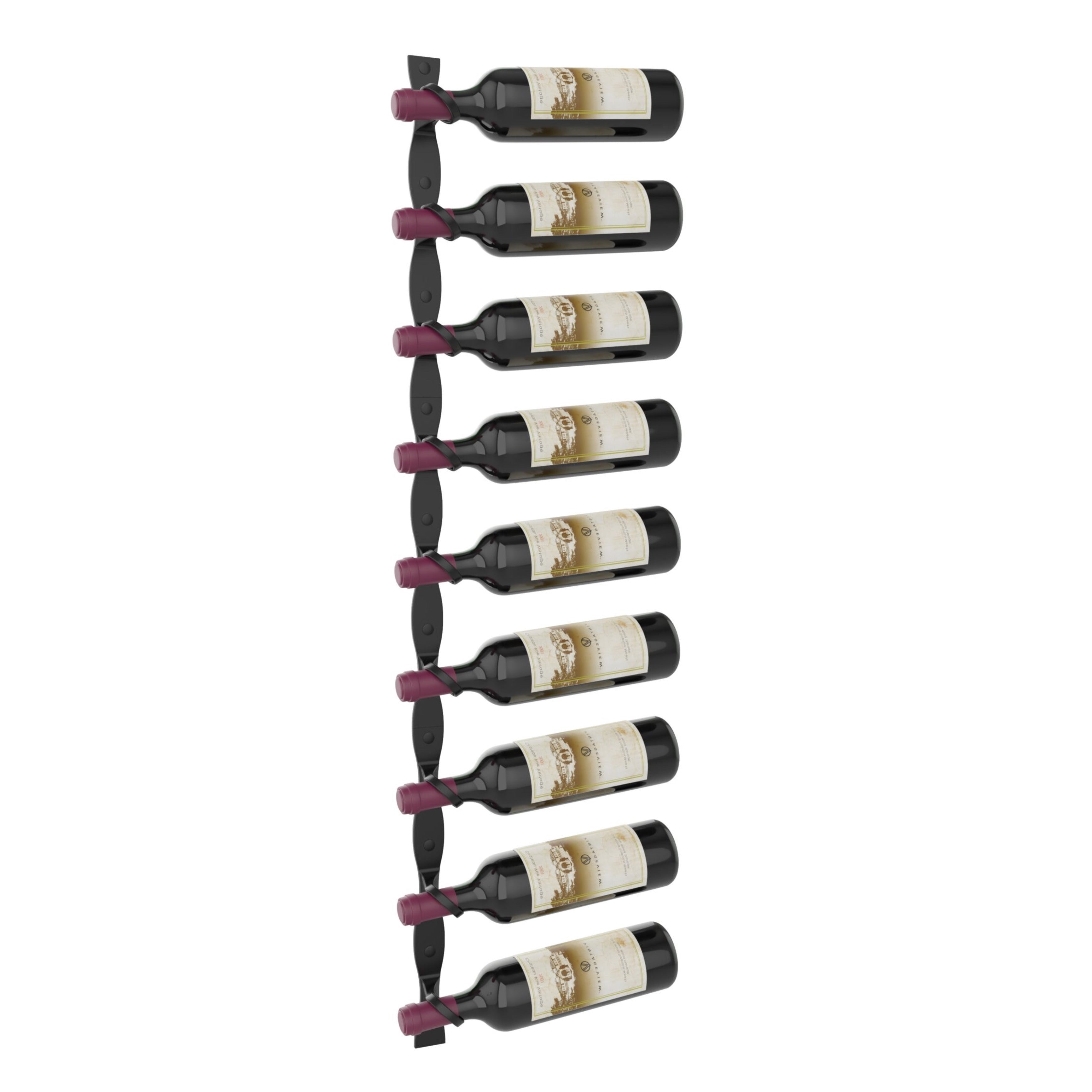 helix single 45 wall mounted metal wine rack matte black 2