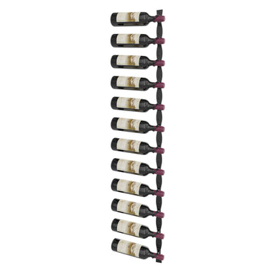 helix single 60 wall mounted metal wine rack matte black